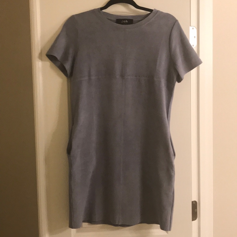 Blue faux suede Joh dress